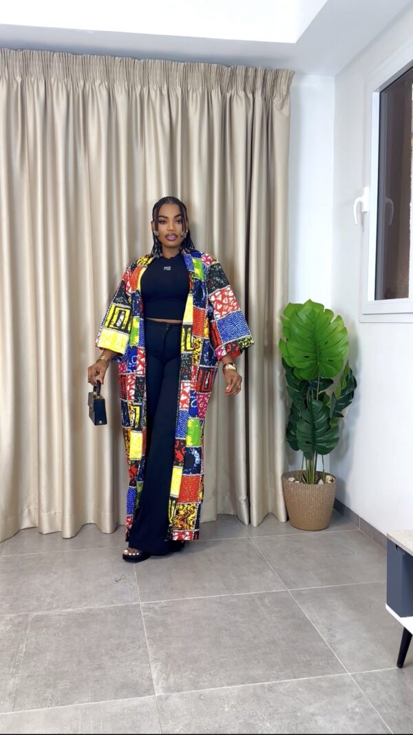 Long Ankara kimono
