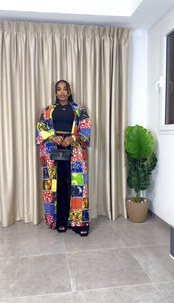 Long Ankara kimono