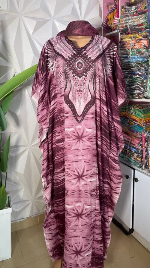 Chiffon maxi bubu with Scarf 001