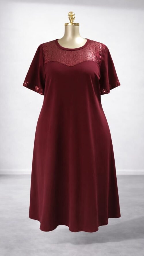 8c2eb3f1-3670-4923-b566-3f70bde29195 Elegant Plus size flare DRESS
