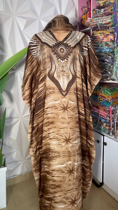 Chiffon maxi bubu with scarf 003