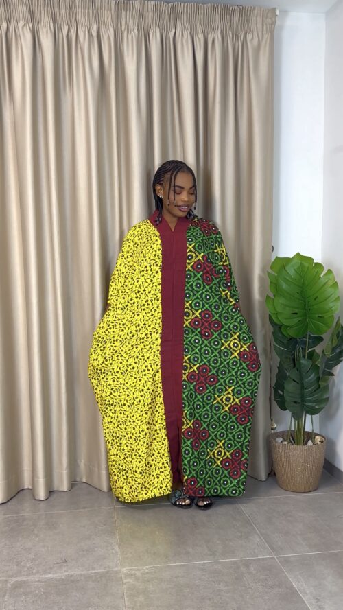 Long Ankara with aso Oke 0020