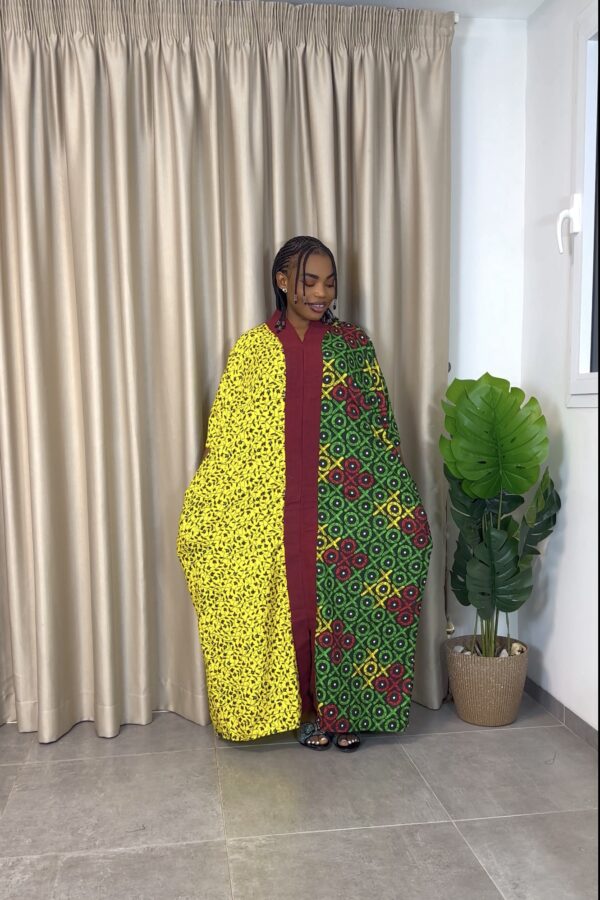 Long Ankara with aso Oke 0020