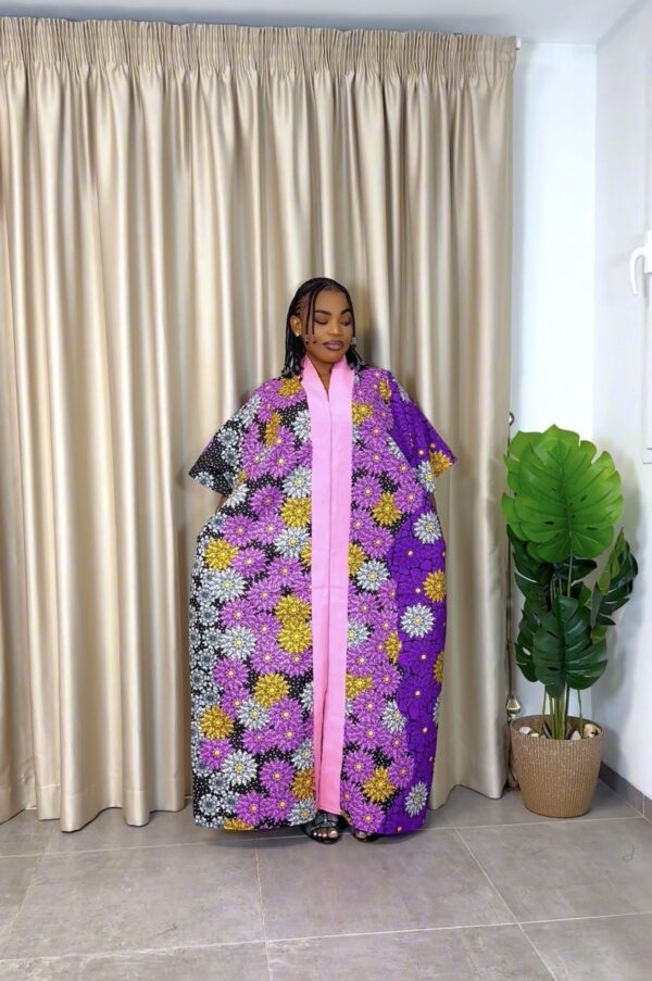 Long Ankara with aso Oke 0019