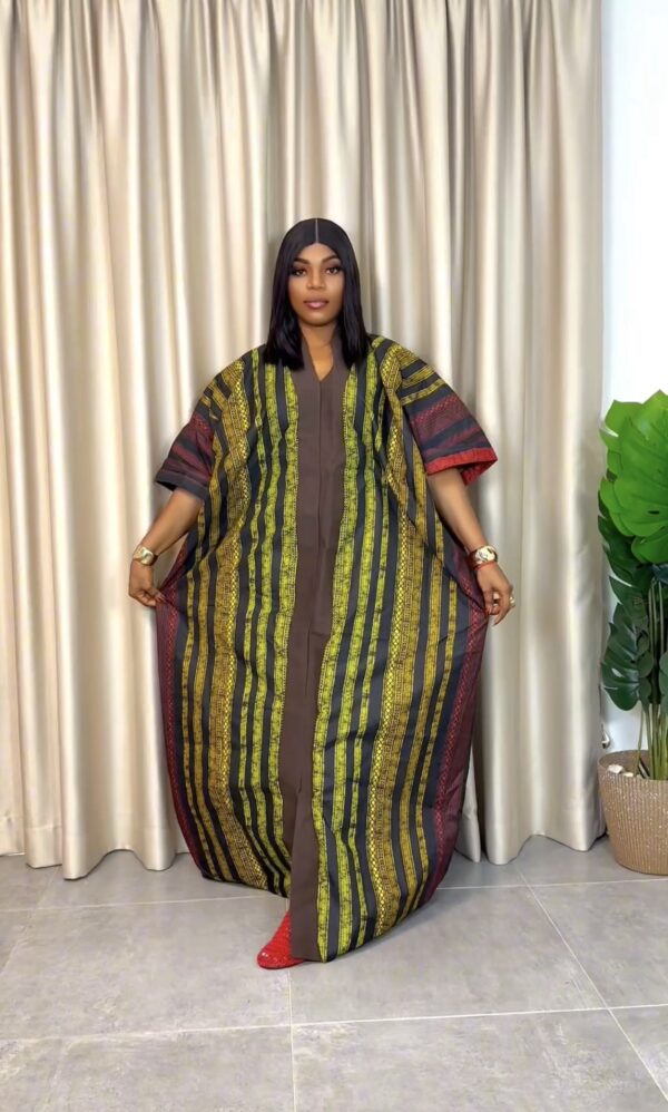 Long Ankara with aso-Oke 009