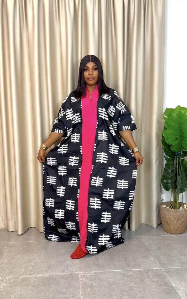 Long Ankara with aso-Oke 007