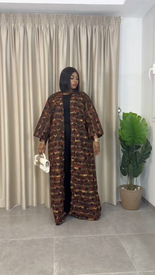 Ankara Kimono brown