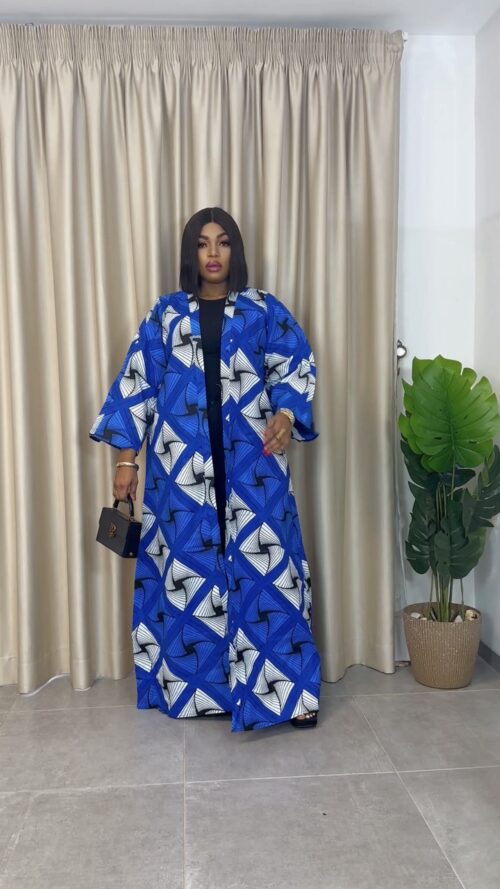 Ankara kimono blue