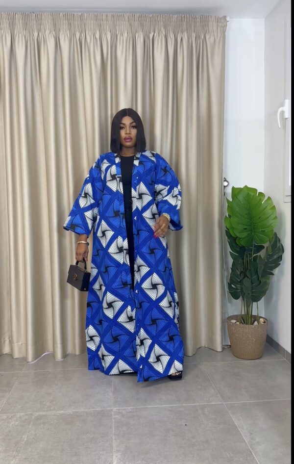 Ankara kimono blue