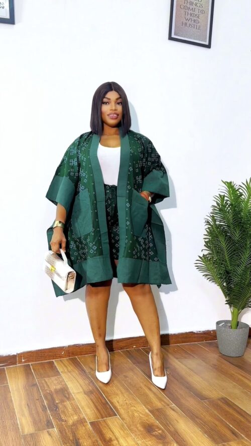 screenshot-407 Kimono two-piece shorts - green