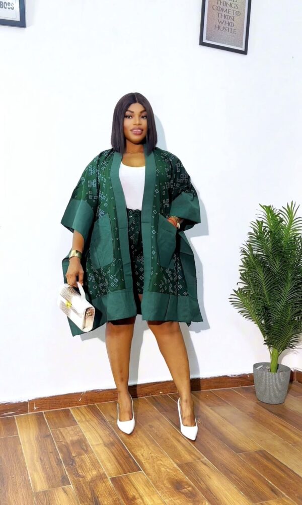 Kimono two-piece shorts - green